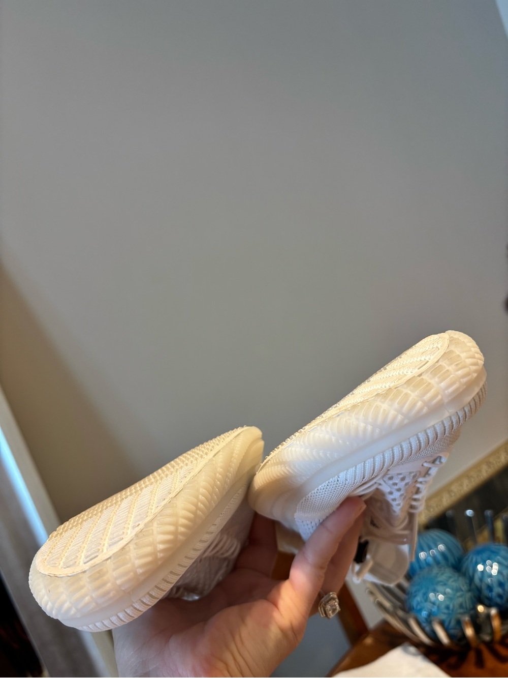 Stella McCartney Adidas White Knit Runner Sneakers - Picture 4 of 6